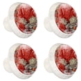 thumbnail image 2 of 4 Pcs Round White Knobs for Kitchen Cabinet Cupboard Dresser Bookcase Coral Drawer Pulls Handles Home Decor, 2 of 8