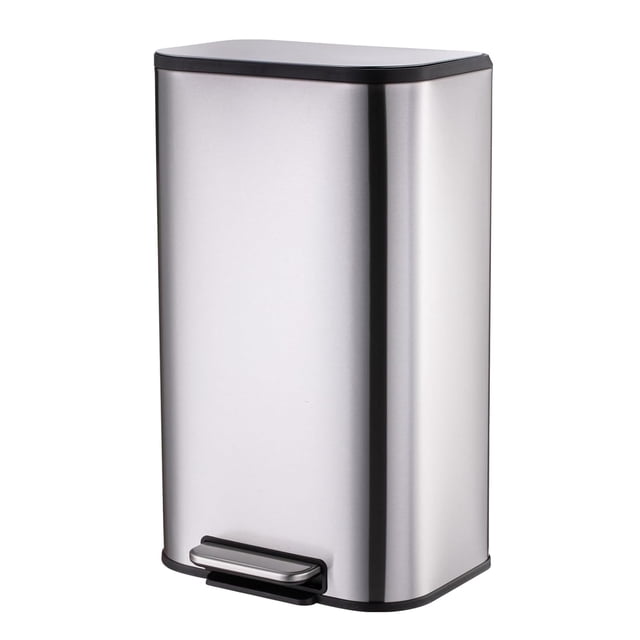 YUSAZENS 13.2 Gallon Stainless Steel Kitchen Trash Can, 50L Soft-Close Garbage Bin with Removable Inner Bucket