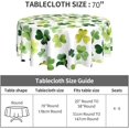 thumbnail image 3 of St.Patrick''s Day Tablecloth Round 70 Inch,Green Shamrock Table Cloth,Stain Resistance Polyester Spring Table Covers for Kitchen Dining,Small Tablecloth for Parties Picnic, 3 of 6