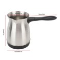 thumbnail image 3 of MesaSe Stainless Steel Percolator Coffee Pot  600ML Capacity  5-6 Cups  Electric Coffee Maker with Keep Warm Function  Multi-Purpose Brewer for Coffee  Tea  Milk  Easy One-Button Operatio, 3 of 8