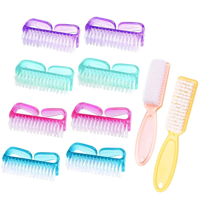 2 juegos de cepillos de uñas con mango, cepillos de limpieza para uñas de los pies y de las manos Clean2644