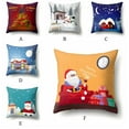 thumbnail image 3 of E Christmas Pillowcase Holiday Decor Throw Pillow Cover For Home Decoration Made Of Polyester Fabric With Christmas Patterns Size 17.7 By 17.7 Inches 1 Piece Set For Sofa Bed And Couch, 3 of 4