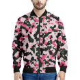 thumbnail image 3 of Chaqueta con estampado de camuflaje para hombre, colorida chaqueta de manga larga con estampado 3D, chaquetas casuales holgadas con cremallera para deportes de calle, 3 of 5