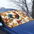 thumbnail image 3 of Xoenoiee Rooster Chicken Print Windshield Cover for Ice and Snow, Berry Maple Leaves Windshield Frost Cover Thanksgiving Decor Waterproof Windshield Snow Ice Cover for SUVs Trucks, 3 of 7