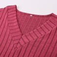 thumbnail image 6 of Fiaer V Neck Long Sleeve Sweaters for Women Casual Fall Tops Lightweight Tunic Fashion Loose Fit 2025 Plus Size Clothes Red XL, 6 of 9