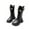 Black, variant on Fozruso Girls Winter Fashion Boots High Top Ankle Shoes With Pearl Buckle Design For Toddler Kids Youth Casual Dress Wear,Winter Boots Sizes 2.5 Big Kid(10.5-11 Years)