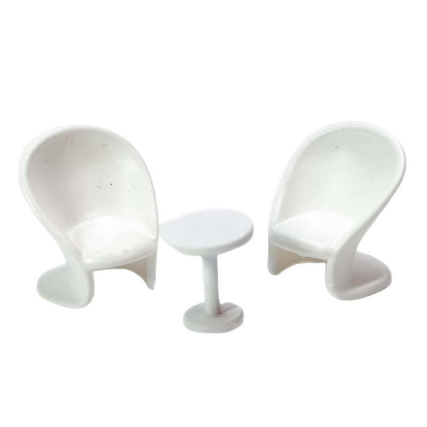 Mesa de arena para casa de muñecas en miniatura, escala HO 87, artículo de colección Blanco