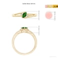 thumbnail image 5 of ANGARA Lab Grown Emerald and Lab Diamond Split Shank Ring for Women in 14K Yellow Gold (Size-6x4mm) | May Birthstone, Birthday, Anniversary, Jewelry Gift for Women | Lab-Grown Emerald Ring, 5 of 9