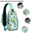 thumbnail image 2 of Crossbody Sling Backpack for Women Men Kawaii Avocado Shoulder Sling Crossbody Casual Chest Bag for Travel Sports Running Hiking, 2 of 6