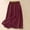 Red, variant on Dxzfnsa Women Skirts Summer Women's Summer Cotton Linen Skirts Casual Loose Solid Color Elastic Waist Skirts Flowy Mid-length Skirts