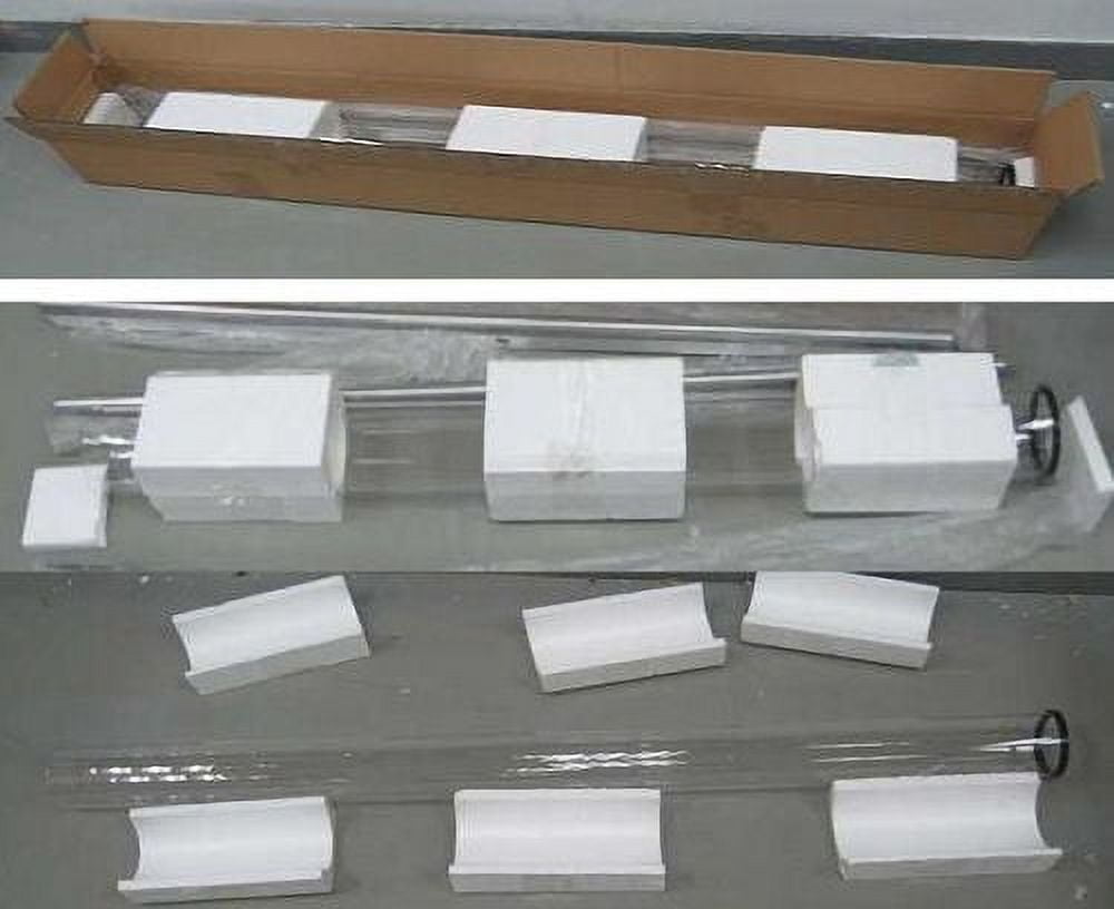 Hiland Two-Piece Tempered Glass Tube Replacement for Square Glass Tube Heaters