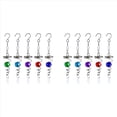 thumbnail image 2 of 10Pcs Spiral Wind Chimes Crystal Ball Wind Spinner Pendants Rotating Hook Wind Chime Tail for Home Garden Decoration, 2 of 3