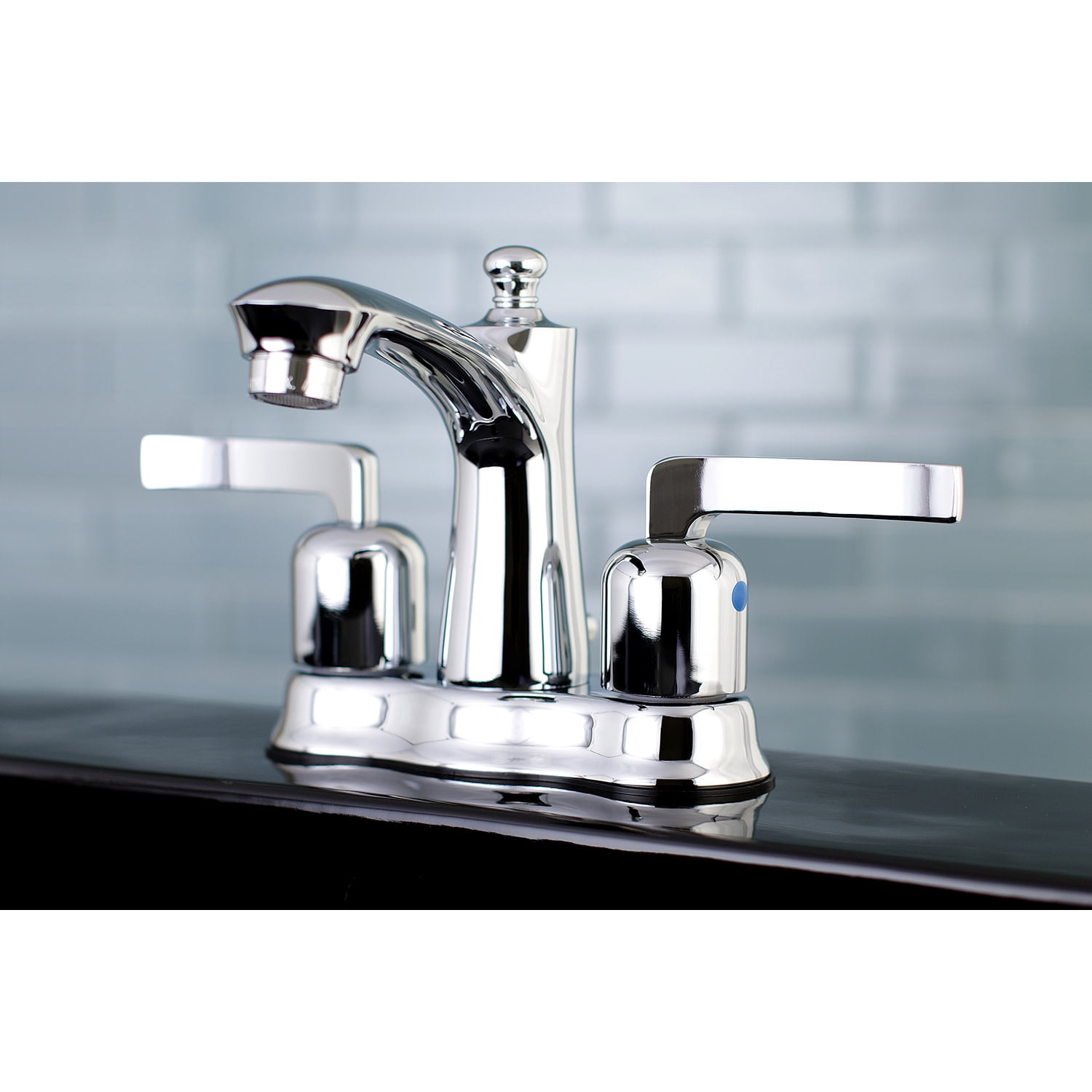 Kingston Brass FB7611EFL 4 in. Centerset Bathroom Faucet, Polished Chrome