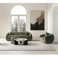 thumbnail image 2 of Tribeca Sofa and Accent Chair with Solid Wood Frame in Olive Green - Set of 2, 2 of 19