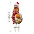 thumbnail image 2 of Navidad: Gallina, Erizo Y Conejo Adorables. Tarjeta Acrílica Con Impresión Plana En 2D. Estaca Para Insertar En El Suelo. Decoración Navideña Colorida Para Jardín. Adecuada Para El Jardín En Navidad, 2 of 3