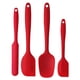 thumbnail image 1 of Juego de espátulas de silicona de primera calidad, resistentes al calor, 600ºF, diseño sin costuras, goma antiadherente con utensilios para cocinar/hornear, juego de 4, 1 of 7