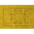 thumbnail image 1 of Ahgly Company Machine Washable Indoor Rectangle Abstract Yellow Modern Area Rugs, 5' x 7', 1 of 4