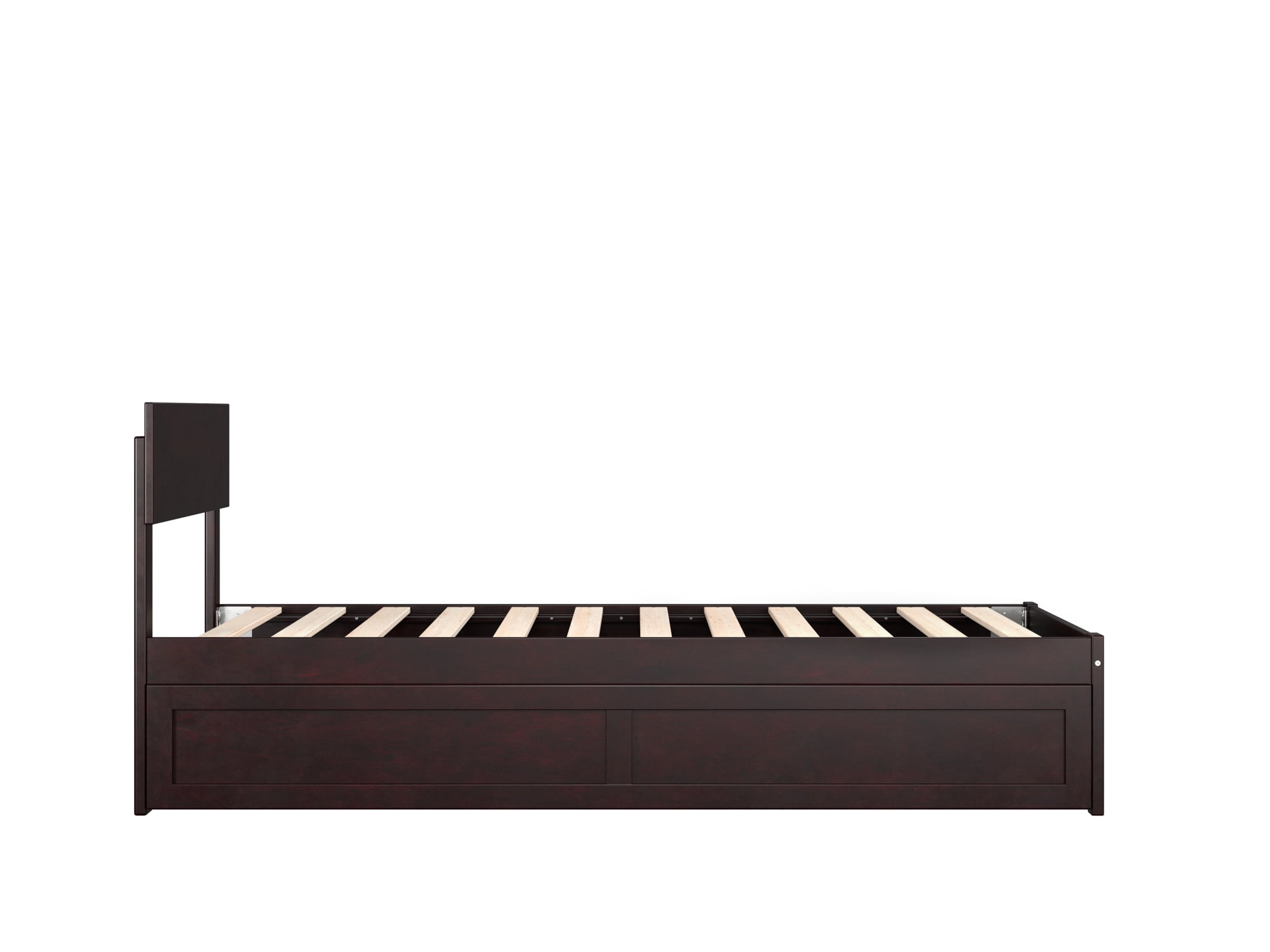 AFI Boston 14" Twin Wood Platform Bed Frame with Twin Trundle, Espresso