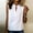 A762 White, variant on Tank Top for Women V Neck Sleeveless Officewear Loose Fit Solid Color Breathable Lightweight Summer Blouse Fashion Shell Top for Work