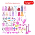thumbnail image 2 of Total 114Pcs 16 Pack Clothes Party Gown Outfits Dolls 98Pcs Dolls Accessories Shoes Bags Necklace Mirror Hanger Tableware, 2 of 8