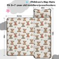 thumbnail image 5 of Highland Cow and Dot Print Teens Toddler Nap Mat with Pillow, Sleeping Mat Bag for Preschool Daycare 59"x22", 5 of 6