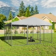 thumbnail image 3 of ALAULM Large Outdoor Dog Kennel: Heavy Duty, Galvanized Steel Panels with Roof, Double Safety Locks, 3 of 9