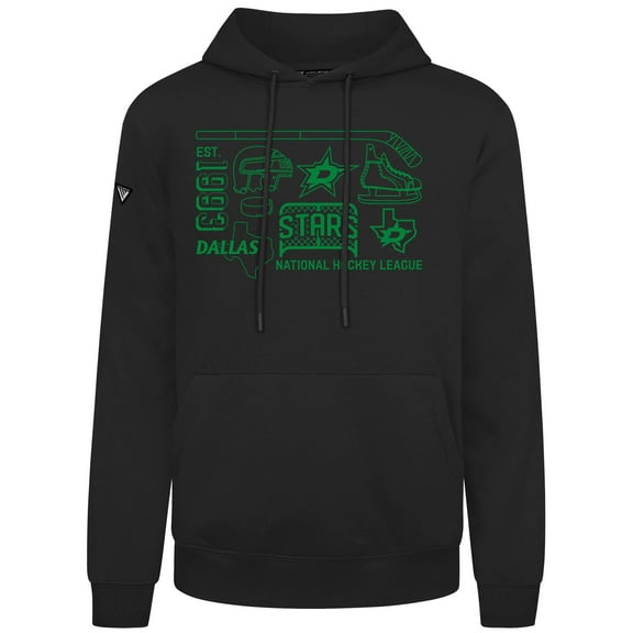 Men's Levelwear Black Dallas Stars Podium Campaign Pullover Hoodie
