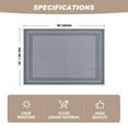 thumbnail image 6 of Sm:)e Grey Placemats Set of 4 - Heat Resistant Non-Slip Place mats for Dining Table,Heat and Stain Resistant Indoor/Outdoor Place mats, Washable Durable PVC Table Mats, 6 of 7
