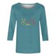 thumbnail image 4 of Xuyuer 3/4 Sleeve Shirts for Women Loose Fit Crewneck Dressy Casual Tops Lightweight Solid Color Comfy Cute T Shirts Basics Tees Casual Fashion Spring Summer T Shirts Business Work Tee Top, 4 of 5