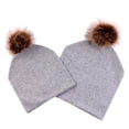 thumbnail image 1 of Gorro elástico de algodón suave para invierno, 2 uds., para madre y bebé gris perfke Sombrero de niño padre de algodón, 1 of 7