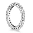 thumbnail image 2 of 14k White Gold Common Prong Round Diamond Eternity Ring Size 5, 2 of 4