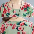 thumbnail image 4 of Vestido de mujer Estampado floral O-cuello Manga larga Vintage Casual Playa suelta Vacaciones Eccomum XX-grande, 4 of 7