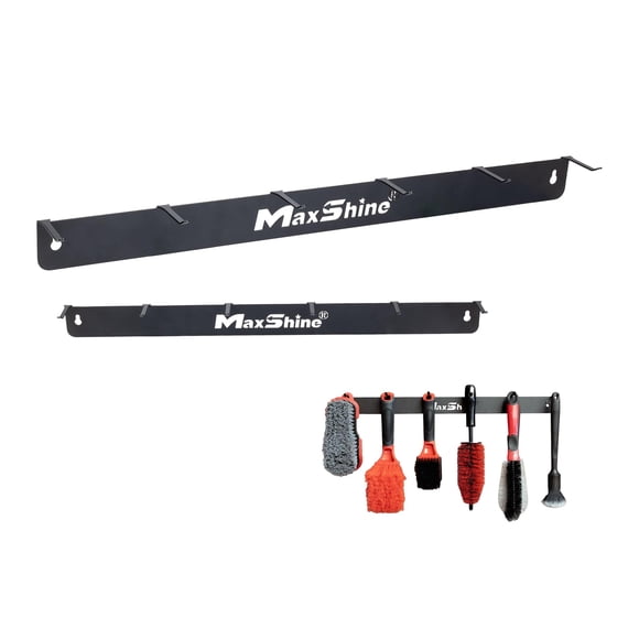 Maxshine Colgador universal para cepillos para detalles - 6 ganchos organizadores Suministros para detalles de automóviles con diseño simple y liviano Fácil montaje en pared Ideal para garaje y uso mó