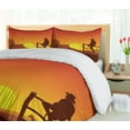 thumbnail image 5 of Ambesonne American Duvet Cover Sets, Wild West Sunset Scene, 2-Queen, Burnt Orange, 5 of 7