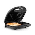 thumbnail image 1 of Holstein Housewares - Sandwichera antiadherente de 2 secciones, color negro, conveniente y fácil de usar. Ideal para desayuno, almuerzo, botanas y cena, sándwiches, 750W, 1 of 4