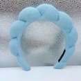 thumbnail image 4 of Diadema de esponja en forma de nube para la parte superior del cráneo, cueva para el cabello, toalla para lavarse la cara, diadema de tela para mujer, 4 of 5