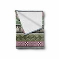 thumbnail image 2 of Greek Key Soft Flannel Fleece Throw Blanket, Antique Ornamental Design Pattern Mosaic Effects Old Fashioned, Cozy Plush for Indoor and Outdoor Use, 50" x 70", Multicolor, by Ambesonne, 2 of 6