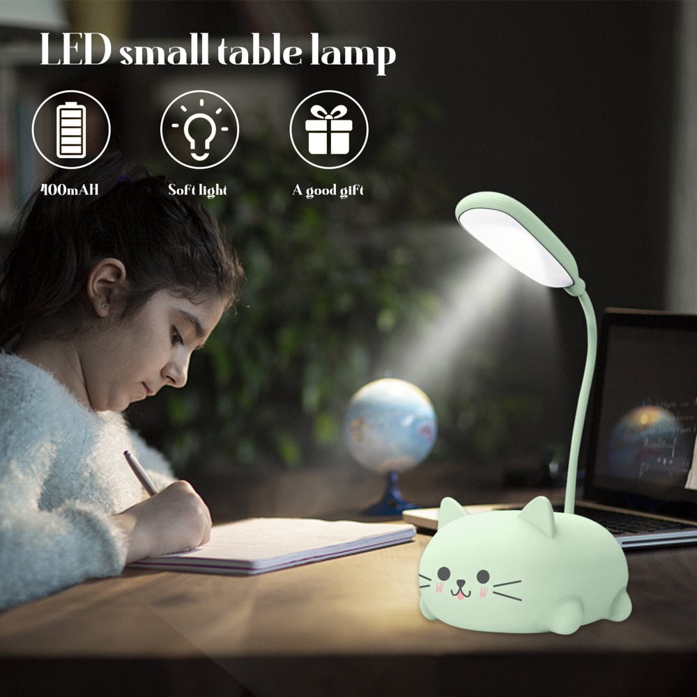 USB Eye Protection Desk Lamps Cute Cat Night Light 400mAh Reading