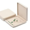 thumbnail image 6 of Velvet Jewelry Tray Travel Necklace Storage Display Case Beige, 6 of 6
