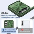 thumbnail image 3 of JTCASES for Samsung Galaxy S23 Case with Slide Camera Cover Anti-yellow Crystal-clear Transparent Backplane Rugged PC Anti-slip Shockproof Hard Back Protective Shell, Olive, 3 of 7