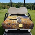 thumbnail image 2 of Psesaysky Golf Cart Seat Covers (With an extra handle) Seat Blanket, with 4 Front Pockets, Fits for EZGO, Yamaha, Club Car, Epic and Other 2 Person Seats, All Seasons (White Horse Flower), 2 of 8