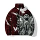 thumbnail image 3 of Ropa de hombre Abrigos de invierno Parkas para hombre Estampado de calaveras en llamas Cómodas y cálidas Chaquetas acolchadas para hombre modernas y versátiles, 3 of 5