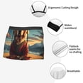 thumbnail image 3 of Yiaed Meditating Golden Retriever Print Men's Soft Cotton Boxer Shorts Breathable Boxers Underwear Moisture-Wicking Underwear Stretch Boxer Briefs for Man-Small, 3 of 5