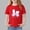 Red, variant on Piuwrlz 5-6 Years Girls Short T-Shirts Sleeve Toddler Graphic Shirts Tops Crew Neck Bow-knot Pullover Pink Size 5-6 Years