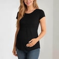 thumbnail image 2 of hoksml Women's Maternity Tops Short Sleeve Pleated T Shirts Casual Pregnancy Blouses for Daily Wear, 2 of 9