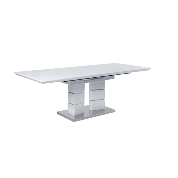 New Spec Modern Extendable Dining Table in White - Walmart.com