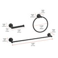 thumbnail image 3 of Alma 3-Piece Bathroom Hardware Set in Matte Black, 3 of 10