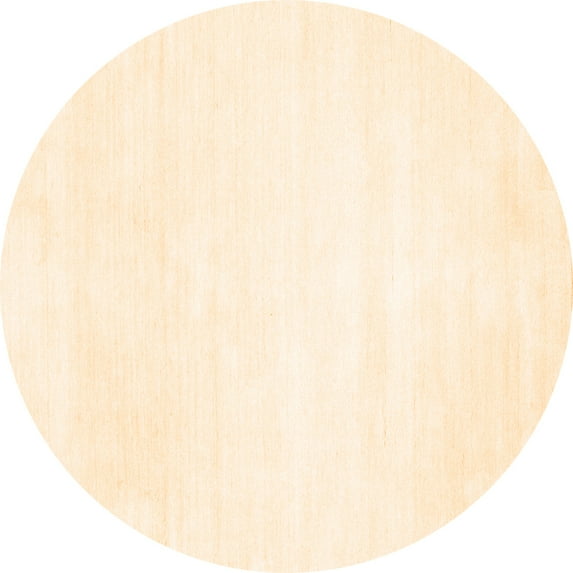 Ahgly Company Indoor Round Solid Orange Modern Area Rugs, 7' Round