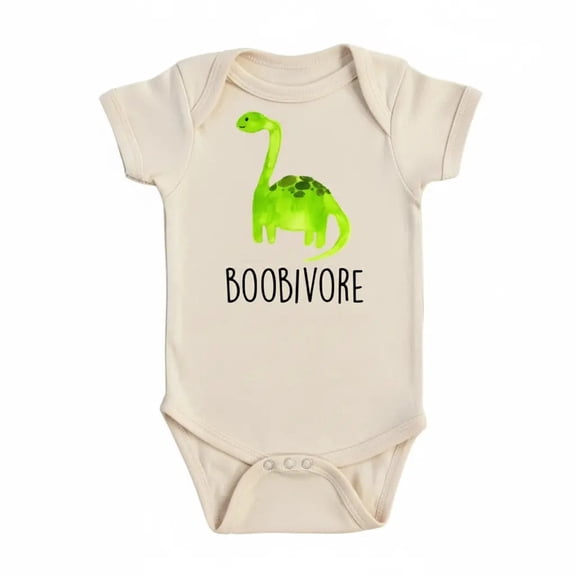 Dinosaur Boobivore Newborn Baby Bodysuit