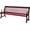 Burgundy, variant on Coated Outdoor Furniture Heavy-Duty Outdoor Bench Thermoplastic Coated, Punched Steel, Commercial-Grade Garden Bench, Made in America (Portable with Back, 4 Ft, Orange)